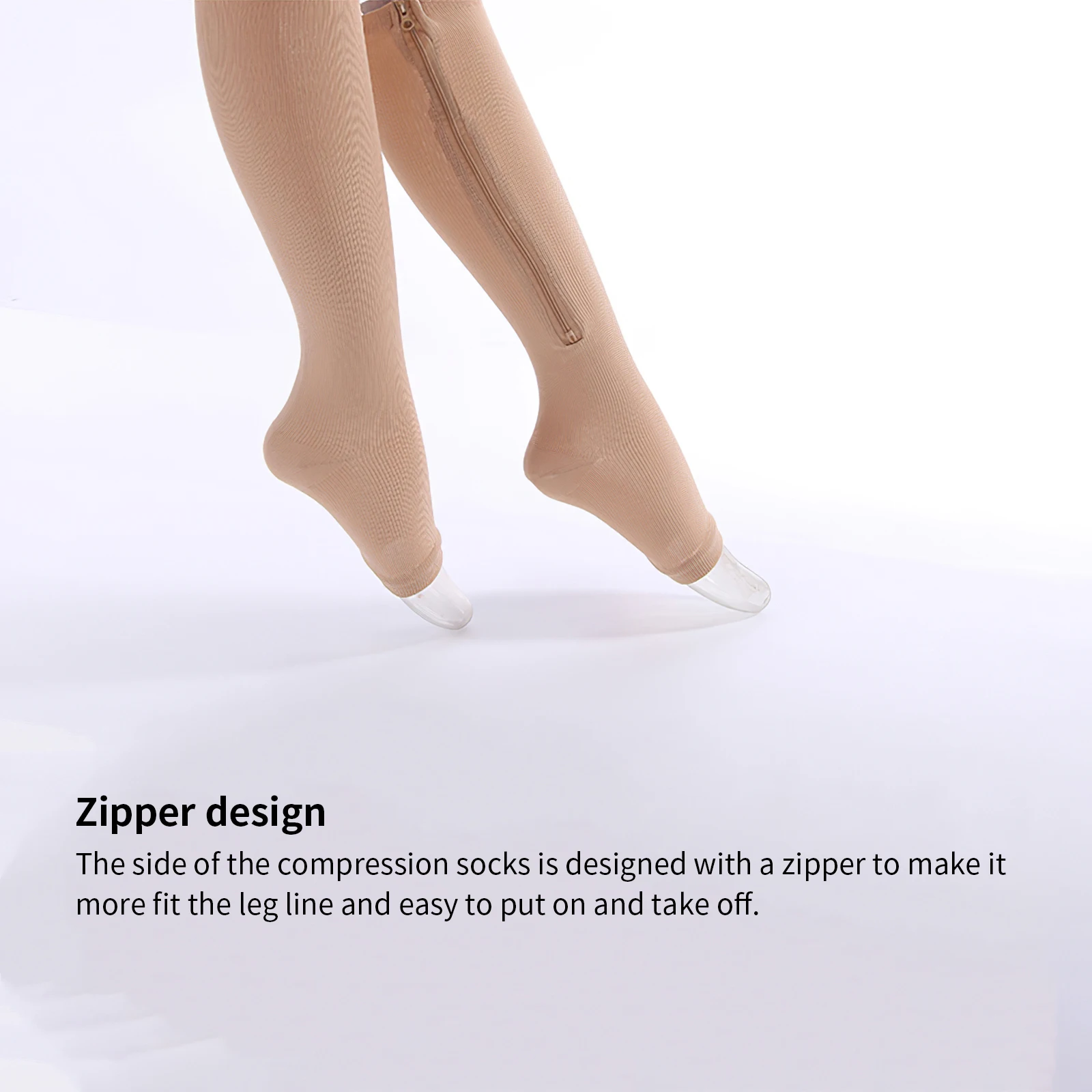 

Носки компрессионные женские на молнии, дышащие тонкие чулки для сжигания жира, для сна, для предотвращения варикозного расширения вен