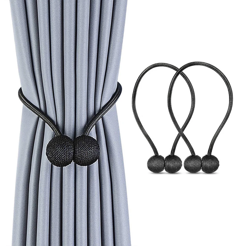 

2PCS Pearl Magnetic Ball Curtain Simple Tie Rope Backs Holdbacks Buckle Clips Accessory Rods Accessoires Hook Holder Home Decor