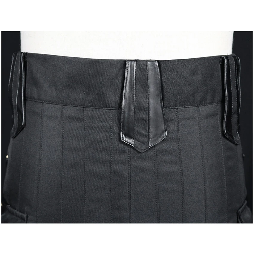 

Vintage Scottish Kilt Traditional Skirt Pants Black Metal Style Classic Retro Cosplay Kilts Retro Men Party Skirts Pants Clothes
