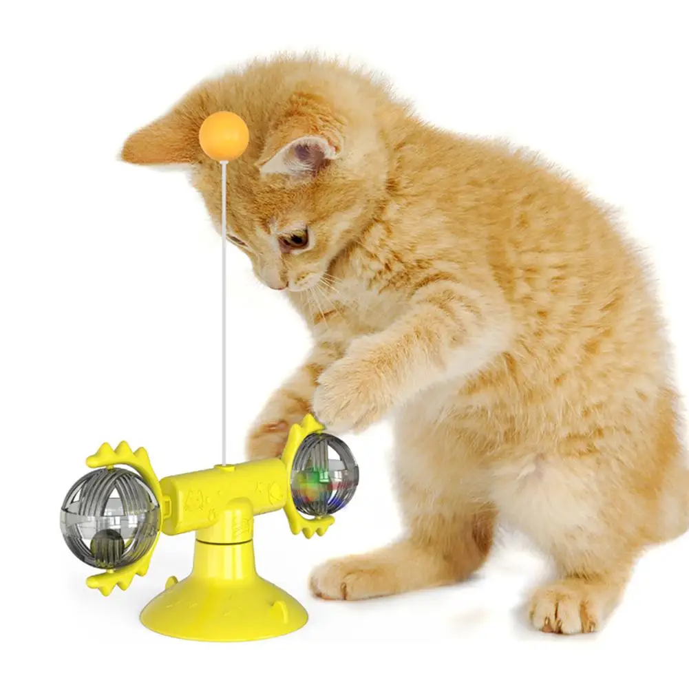 

Rotatable Roller Kitten Turntable Game Pet Supplies Round Interactive Cat Toy