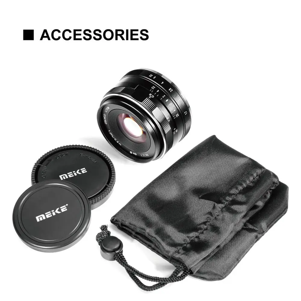 Meike 35 мм f1.7 ручной фокусирующий объектив с фиксированным фокусным расстоянием