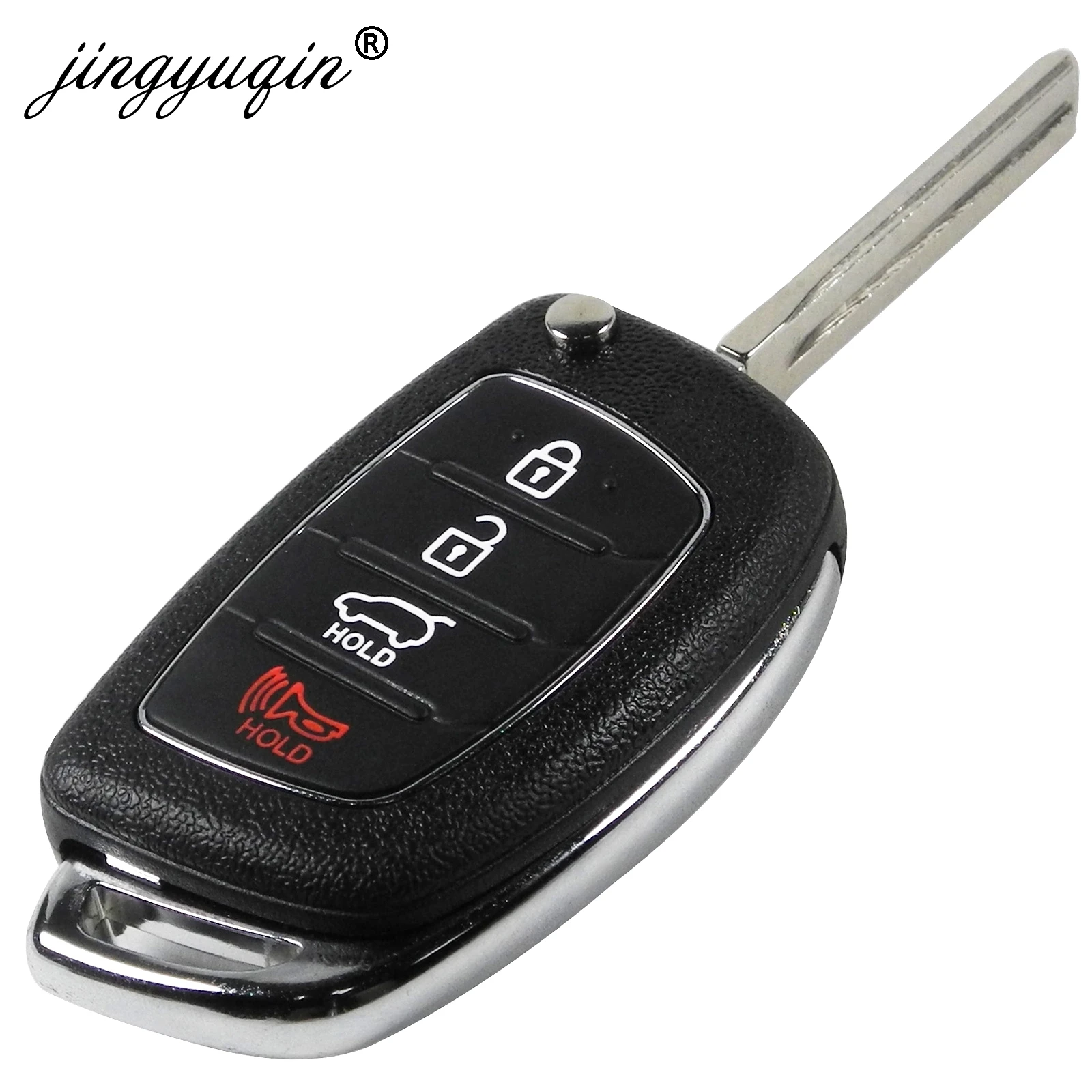 Jingyuqin 4 кнопки раскладной складной дистанционный ключ оболочка Fob чехол для HYUNDAI