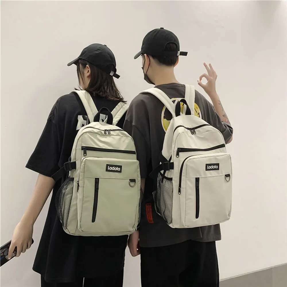 

YIXIAO Fashion Street Backpack Men Women Anti-theft Multi-pocket New School Bags Teenager Girls Unisex Outdoor Travel Backpack