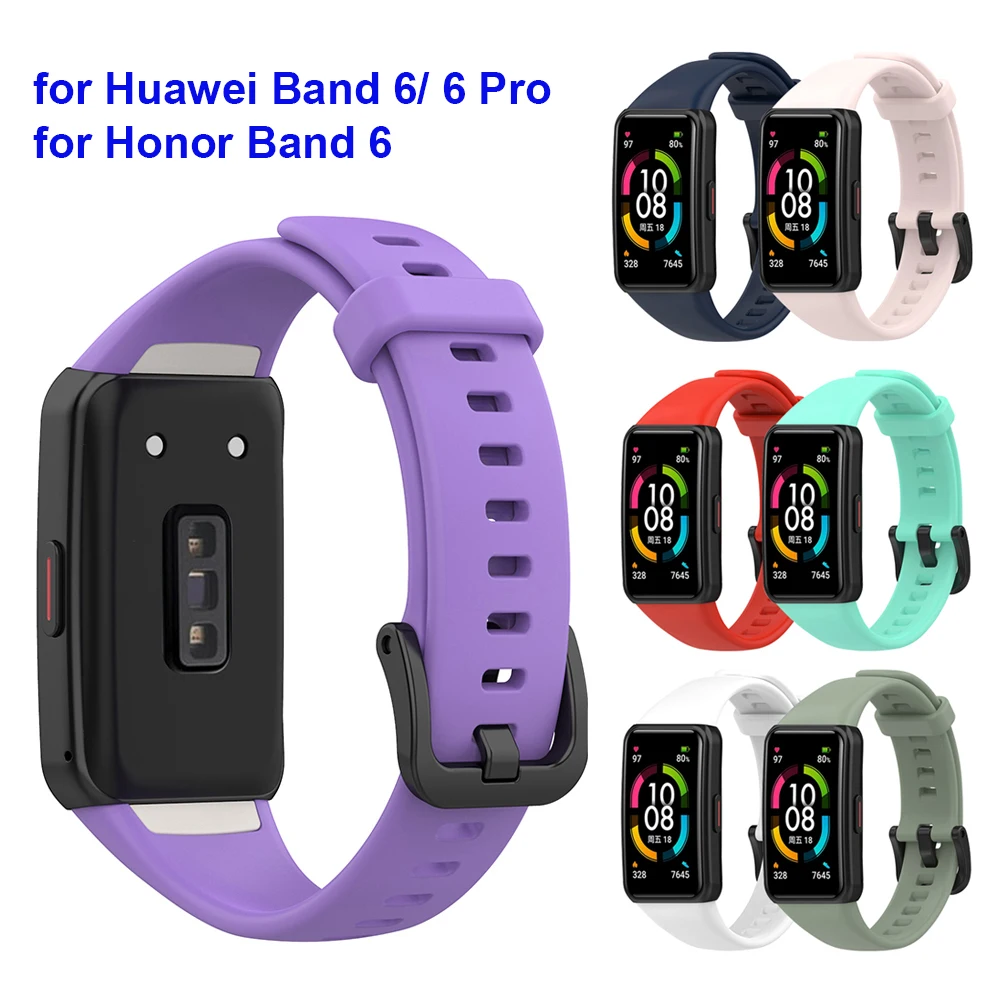 

Дешевые ремешки для часов Huawei Band 6/ Band 6 Pro/ Honor Band 6, ремешок для смарт-часов, сменный Браслет для женщин и мужчин, лаванда