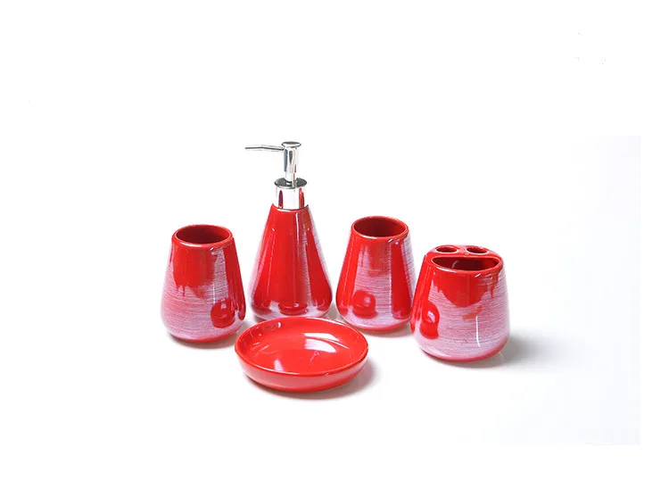 Высококачественный керамический набор для мытья ванной комнаты, простой европейский держатель для зубных щеток для ванной комнаты