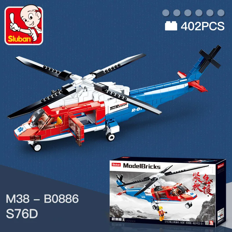 

SLuban Assembling Toy Building Blocks Sea Rescue Aircraft Puzzle And Inserting Puzzle Building Blocks Children's Model