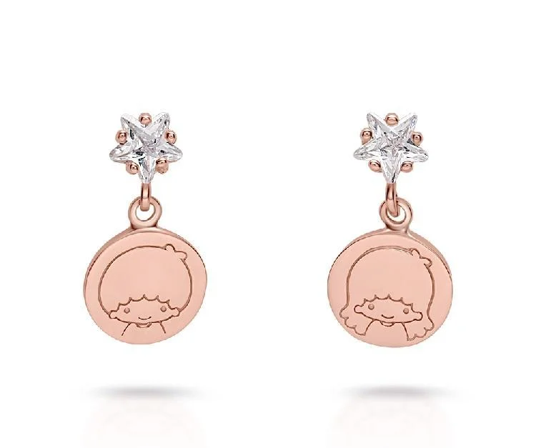 

anime Gemini Starlight Sterling Silver Earrings-Rose