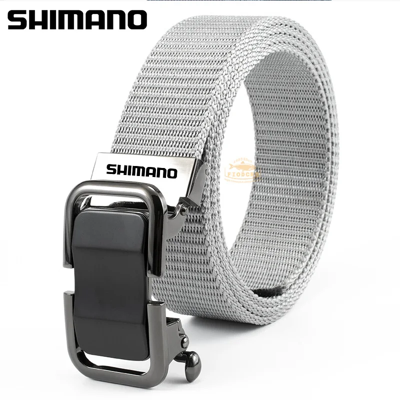 

Мужской холщовый ремень с автоматической пряжкой SHIMANO, дышащий нейлоновый ремень без зубцов, для отдыха на открытом воздухе, 2021