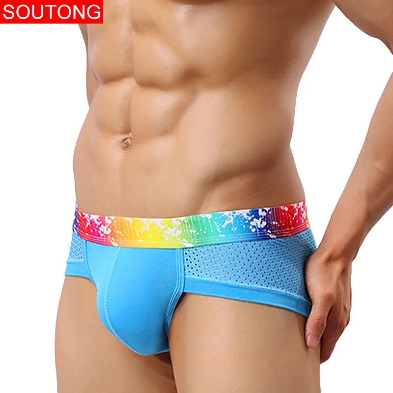 

Health Men's Underwear Comfortable male Underwear Low Waist boxer shorts Modal Mesh Breathable man panties