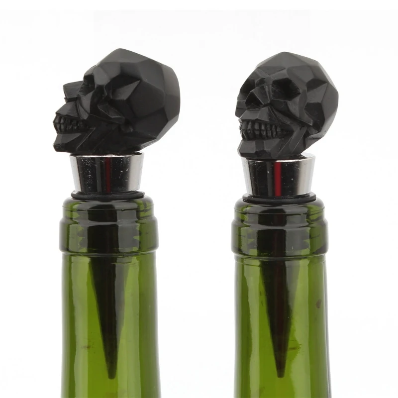 Halloween Skull Champagne Red Wine Bottle Stopper Upside Down Sealer Plug Tool 37MF | Дом и сад