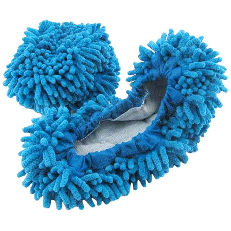 

1pc Single Chenille Mop Wipe Slippers Shoes Lazy Shoe Mop Caps Set Convenient Dust Mop Slipper House Cleaner Shoes Cover Clean