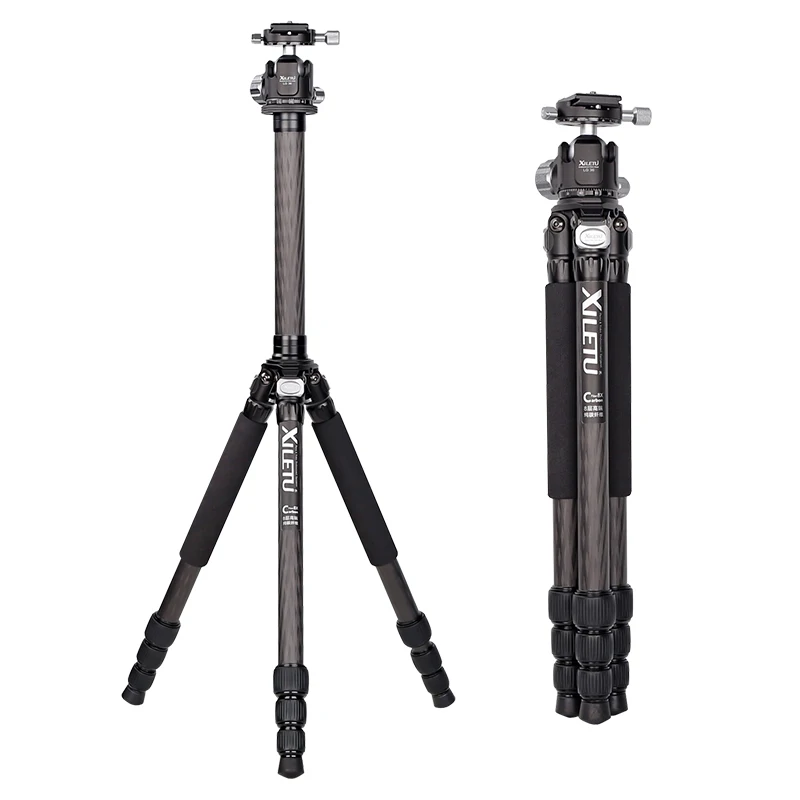 

Carbon Fiber Tripod for Camera Professional Lightweight Compact Tripod for Travel Camera Stand with Low Gravity Center Ball Head