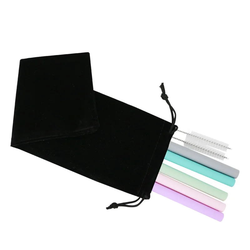 Кухонные аксессуары многоразовые силиконовые питьевые соломинки Складная