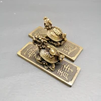 china brass sculpture dragon turtle paper weight calligraphy painting auxiliary tool metal crafts home decoration