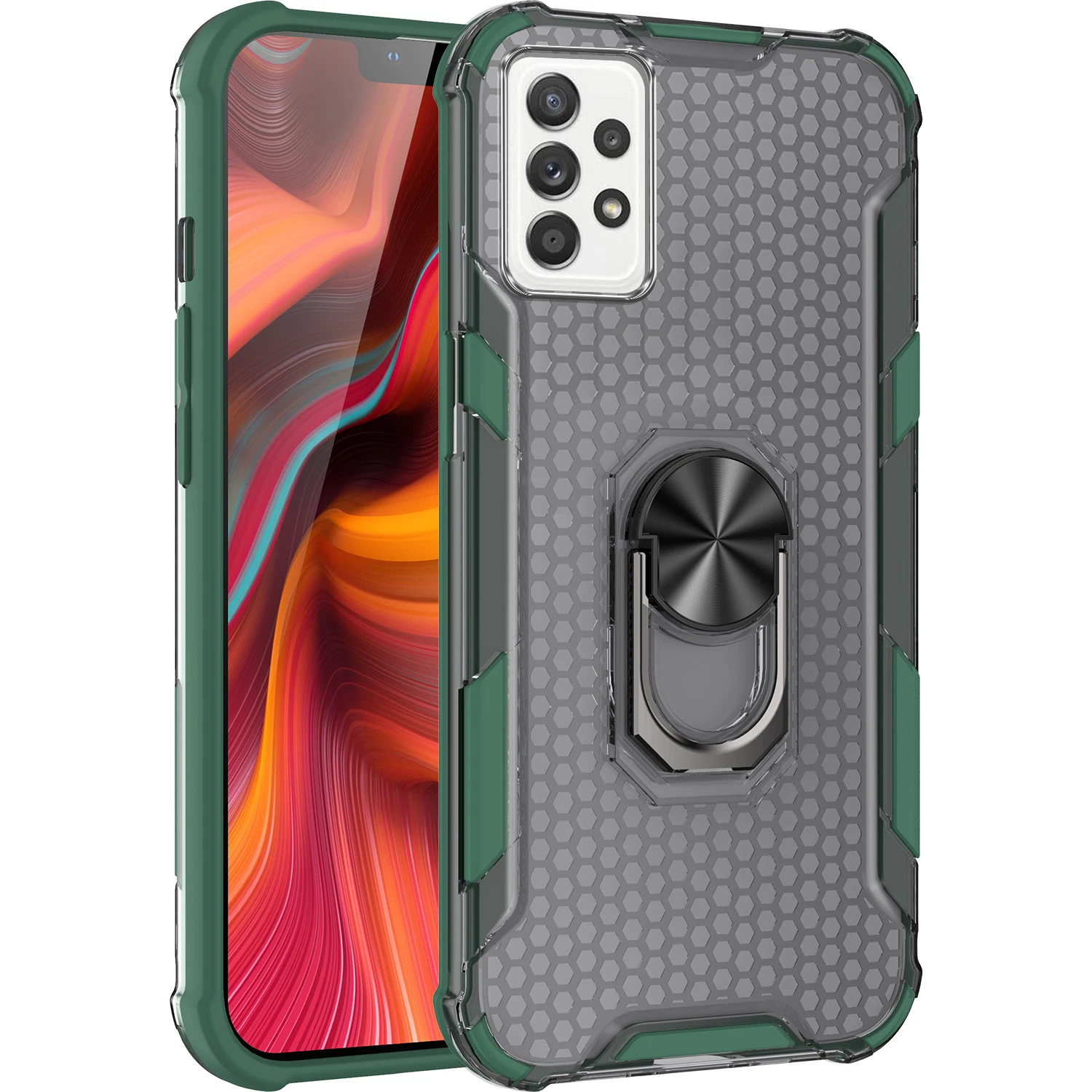 

Fashion Shockproof Transparent Phone Case For Samsung Galaxy A20 A30 A50 A50S A30S A10 A10S A20S M32 F22 Stand Protection Cover