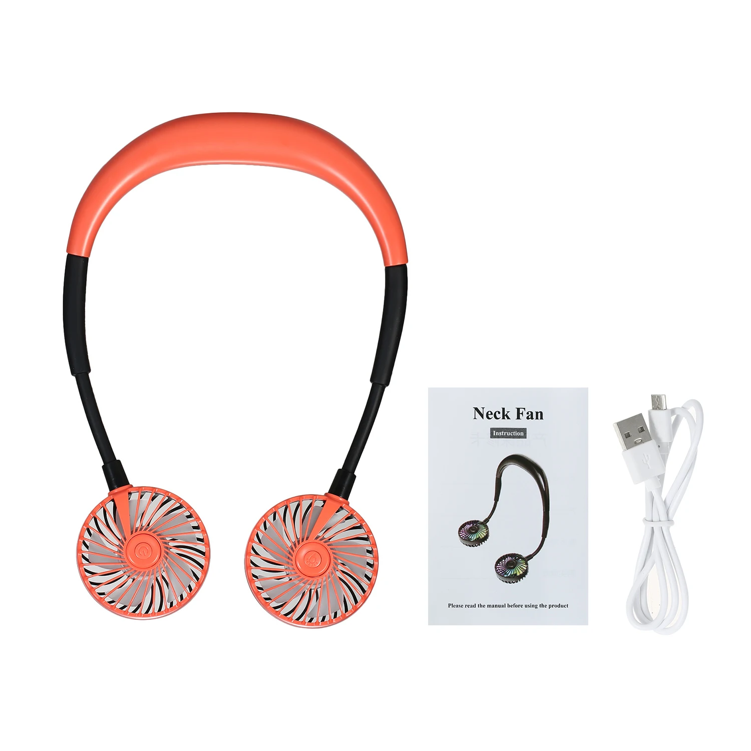 Mini Fan Portable Neck Neckband With USB Rechargeable Battery Small Desk Fans handheld Air Cooler Conditioner | Дом и сад