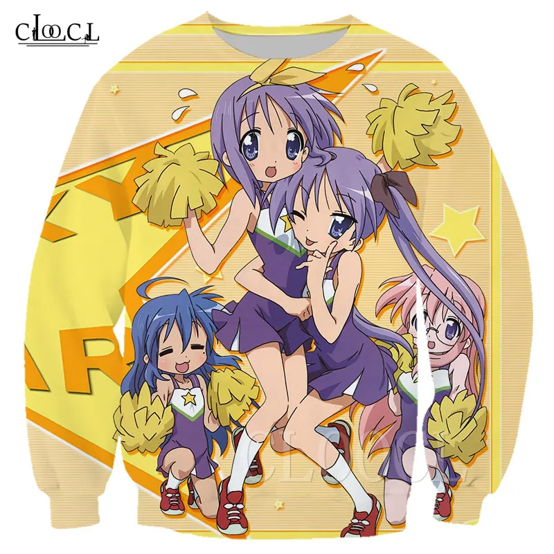 Новинка Lucky толстовки со звездой японское аниме 3D принт мужские женские большие