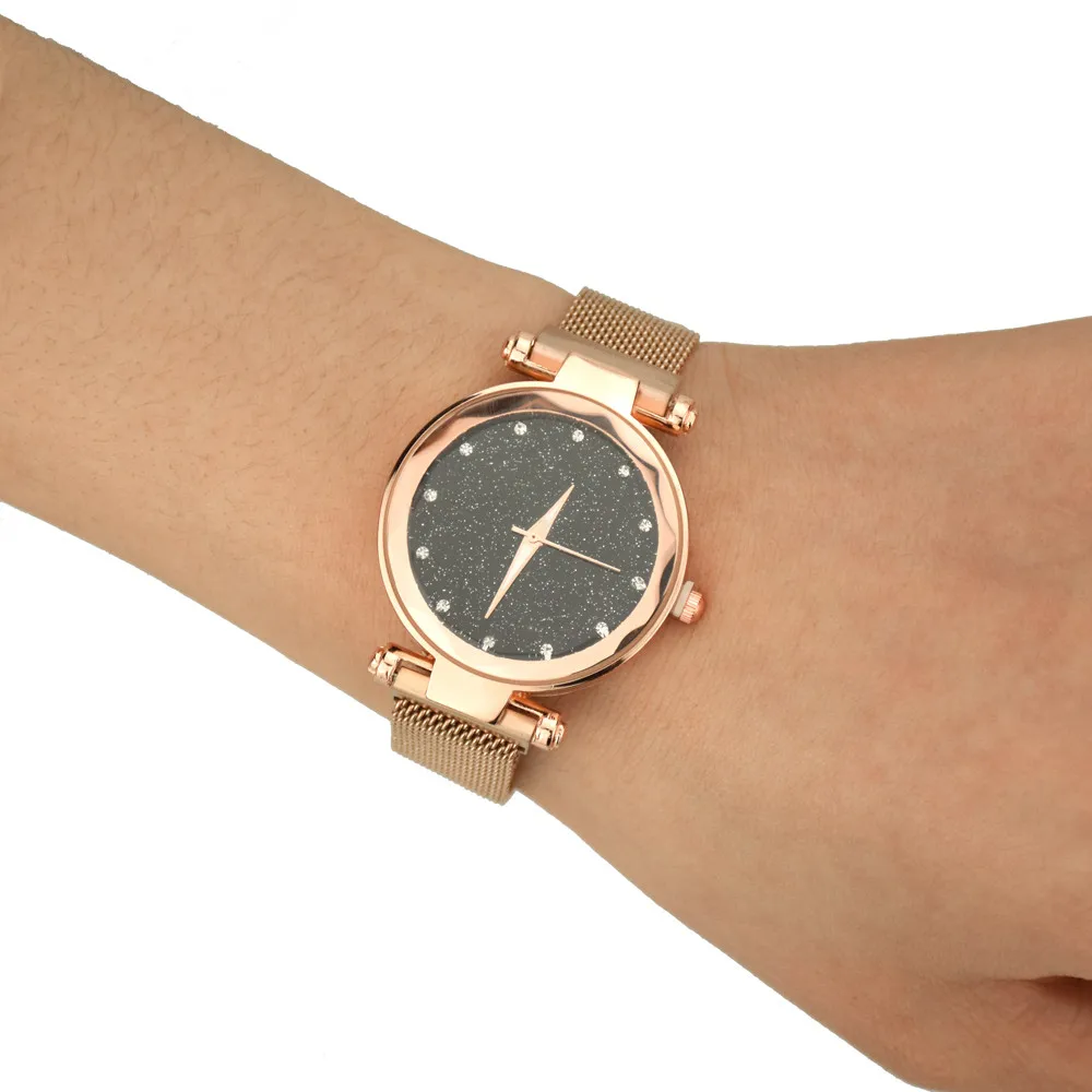 Luxury Starry Sky Watch Fashion Ladies Watches Steel Magnetic Women Quartz Wrist Diamond Hours Montre Femme 2020 | Наручные часы