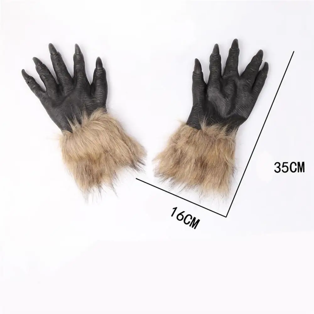 Жуткий Костюм Волка Хэллоуин косплей маска волка оборотень когти набор перчатки