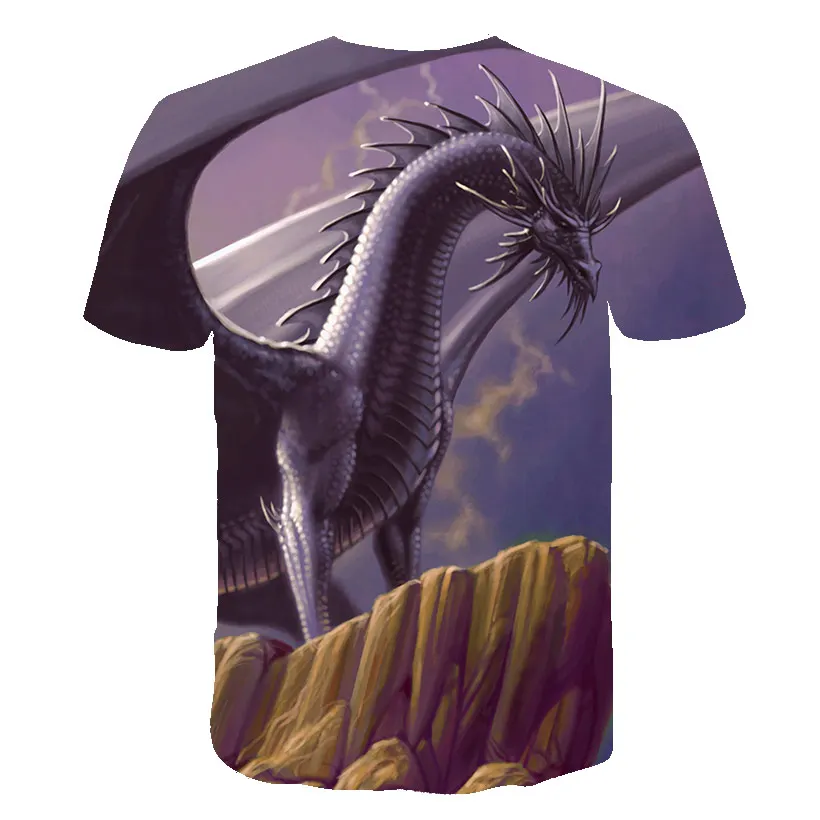 

SUMMER NOVELTY 2020, Cool Fashion Mens T Shirt, 3D Print Sci-Fi Dragon Movie Psychedelic Color Short Sleeve T Shirt Best Selling
