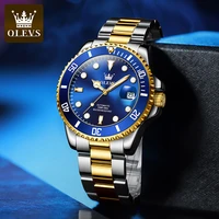 hot sales mens watches date sport mechanical analog wrist watch military stainless steel top brand olevs luxury fashion men