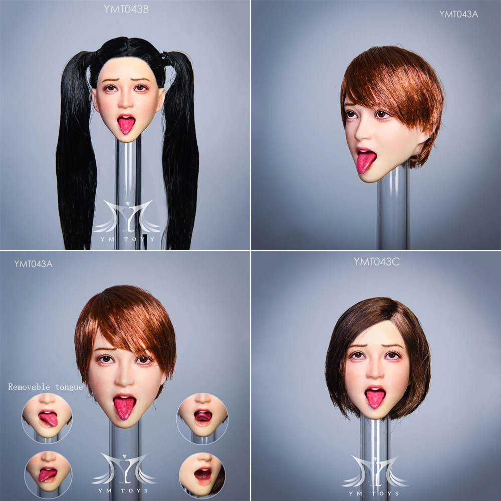 

YMTOYS 1/6 YMT043 Cute Tongue Out Head Sculpt Fit 12 inch Female PH TBLeague Body In Stock