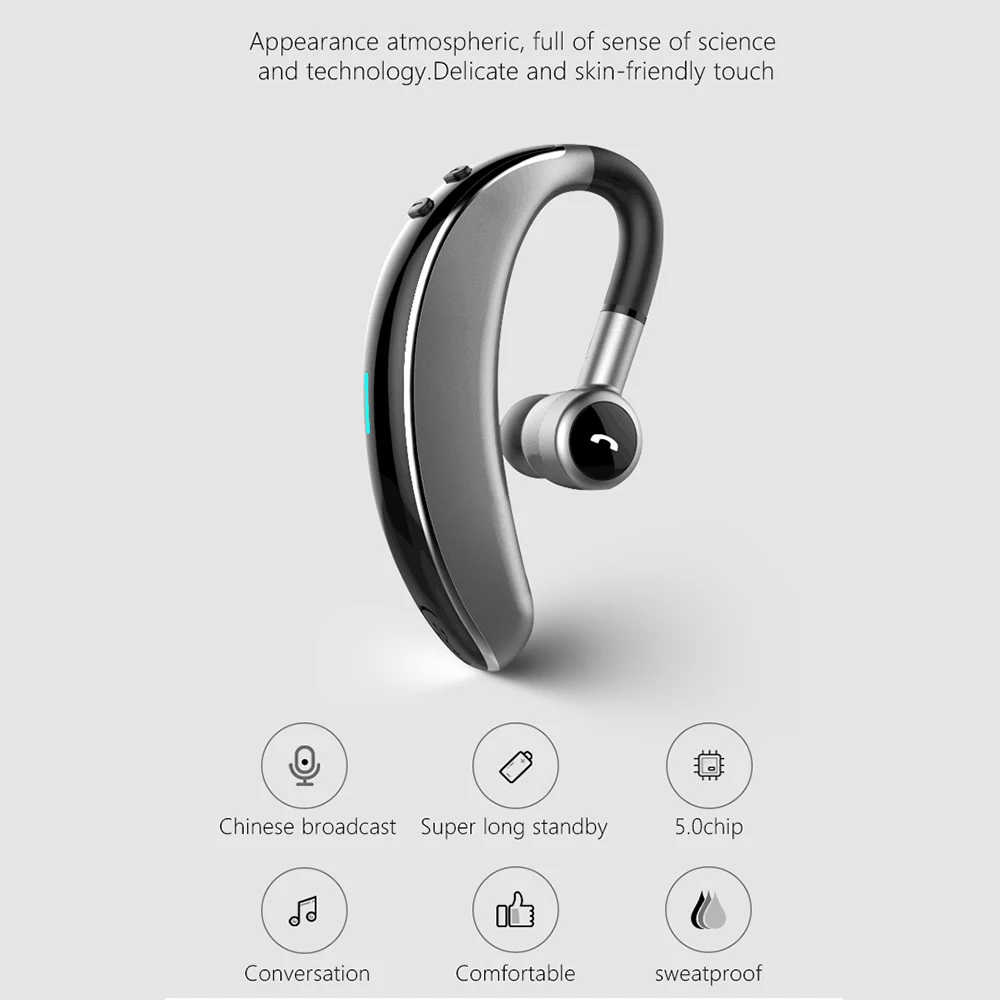 V7 Bluetooth 5 0 беспроводные наушники гарнитура с микрофоном аккумулятор громкая