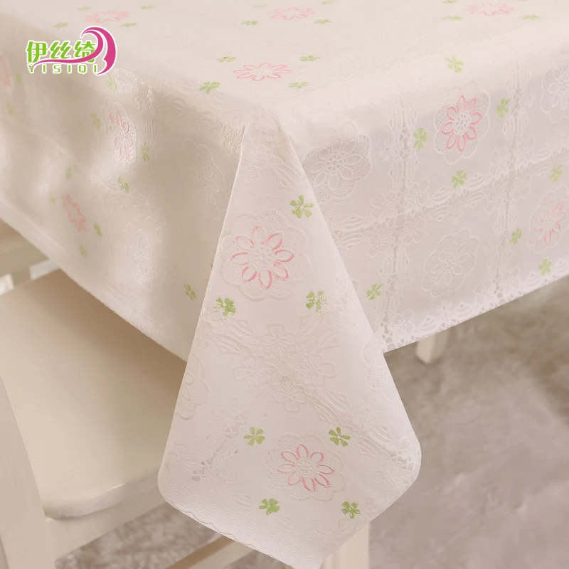 Прямоугольная настольная скатерть из ПВХ в пасторальном стиле пластиковая с