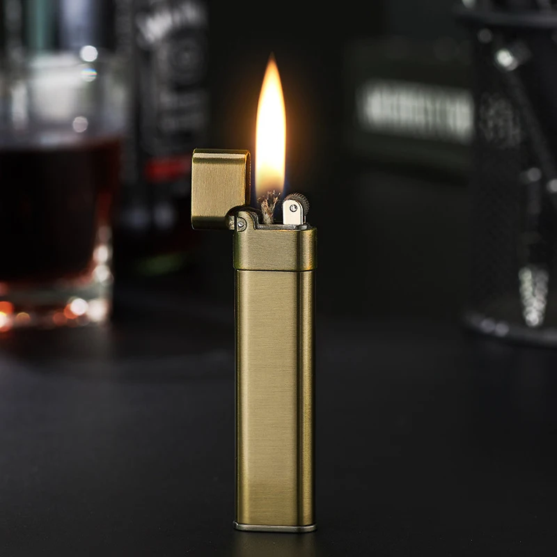 Windproof Mini Metal Cigarette Petroleum Kerosene Lighters Grinding Wheel Lighter Flame Gadgets for Men Smoking Accessories | Дом и сад