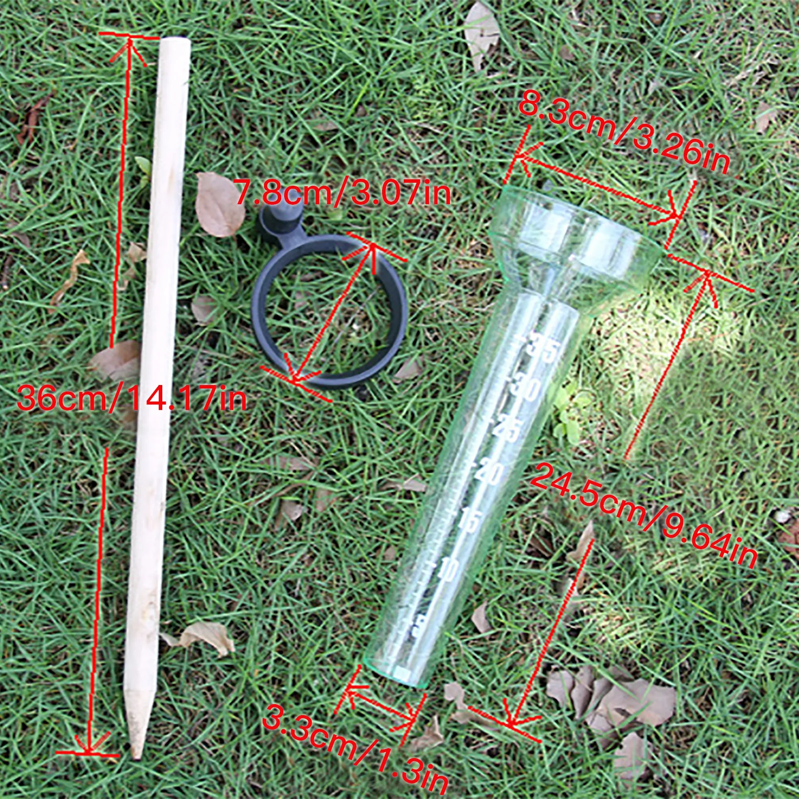 

1pcs Plastic Rain Gauge Tube Accurate Measurement For Garden Outdoor Yard 35mm Capacity Measurement Tool