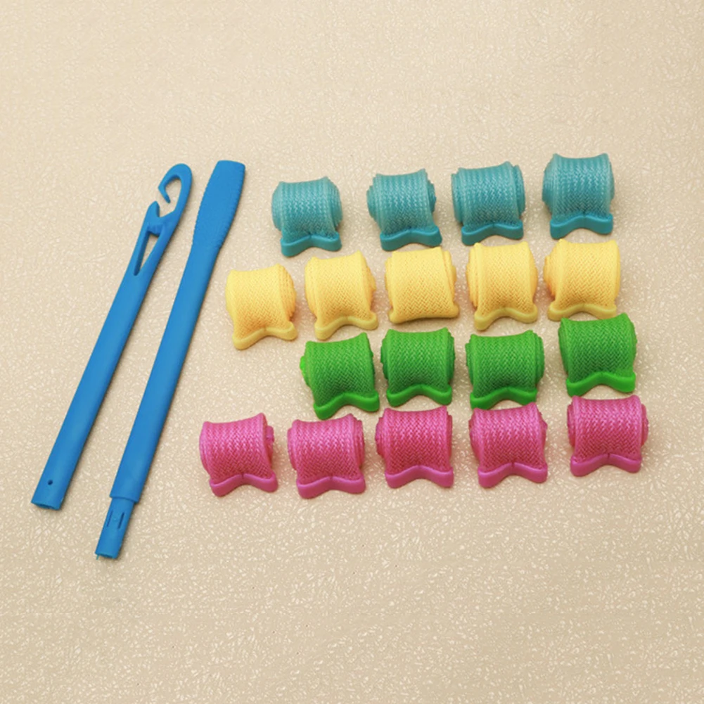 

18pcs/Set Hair Curling Hair Curler Spiral Ringlet Leverage Rollers Magic Wand Hair Styytling Accessaries Supplies Products