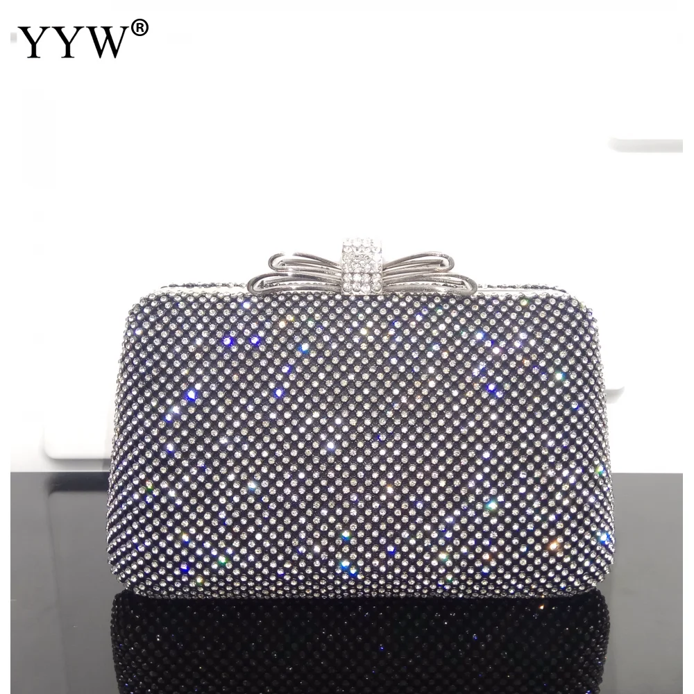 

Women Crystal Diamond Clasp Clutch Bags Glitter Black Evening Bags Gold Clutch Party Purse Woman Handbag Rhinestone Bolso Mujer
