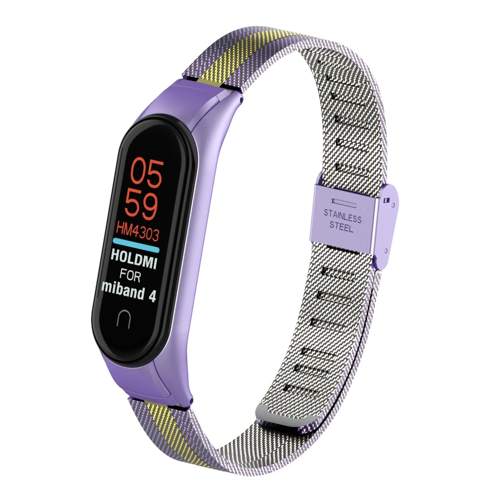 Металлический ремешок для Xiaomi Mi Band 3 Нержавеющая сталь браслет ремень Mi Band 3 Mi3 сменный ремешок; Смарт-часы Mi 3