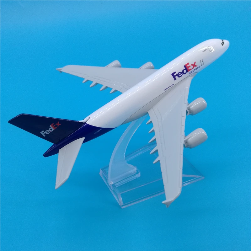 16 см A380 FedEx логистики модель самолета FedEx cargo-Express A380 модель самолета дыхательные пути Аэробус коллекции производителя "Gift Souvenir"