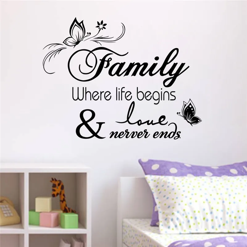 

Family butterfly Wall Stickers decals living room bedroom Wall Decals family wedding Decoration