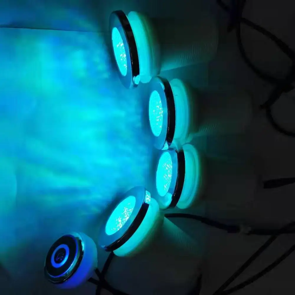 4 шт. разноцветный RGB led spa светильник s водонепроницаемая светодиодная лампа для