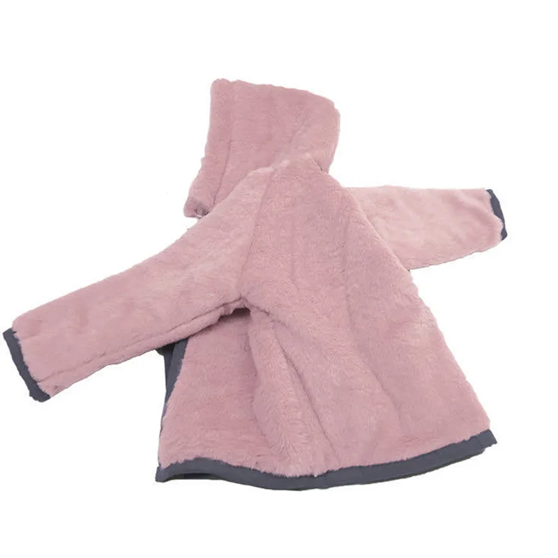 

Girls Winter Coats Fleece Jackets for girls Blue Color Thick Warm Parkas Kids Cotton Hooded Outerwear Toddler Children Clothing