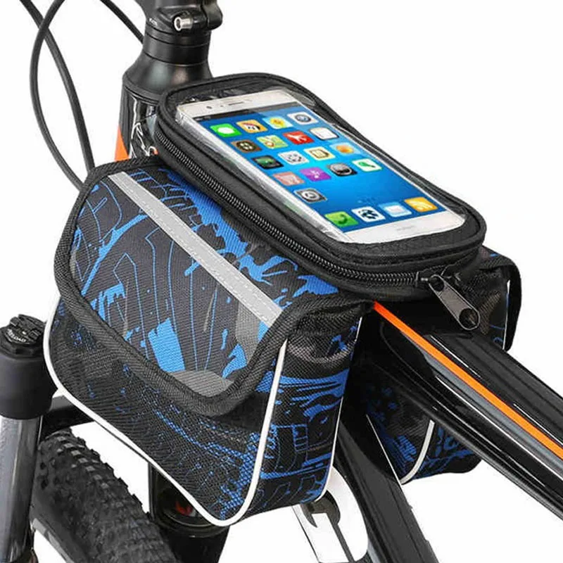 Водонепроницаемая велосипедная сумка для телефона с передним сенсорным экраном