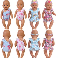 43cm doll clothes 18 inch dolls swimsuit baby rainbow dress fit bjd 14 doll american girl newborn baby birthday festival gifts