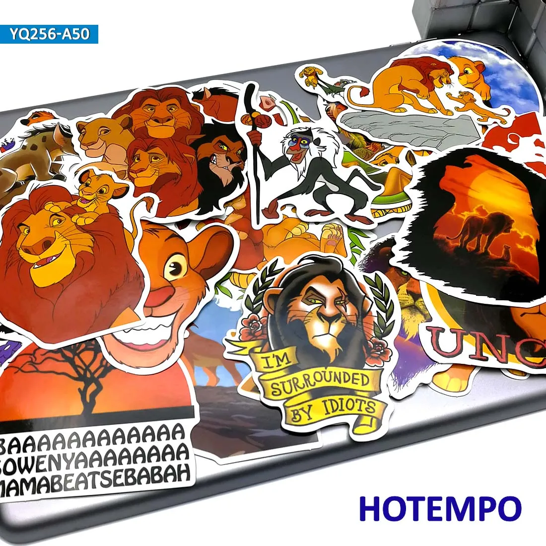 50 шт. Мультяшные наклейки Король Лев для детей подарок DIY мобильный телефон ноутбук чемодан скейтборд фиксированная передача наклейка наклейки