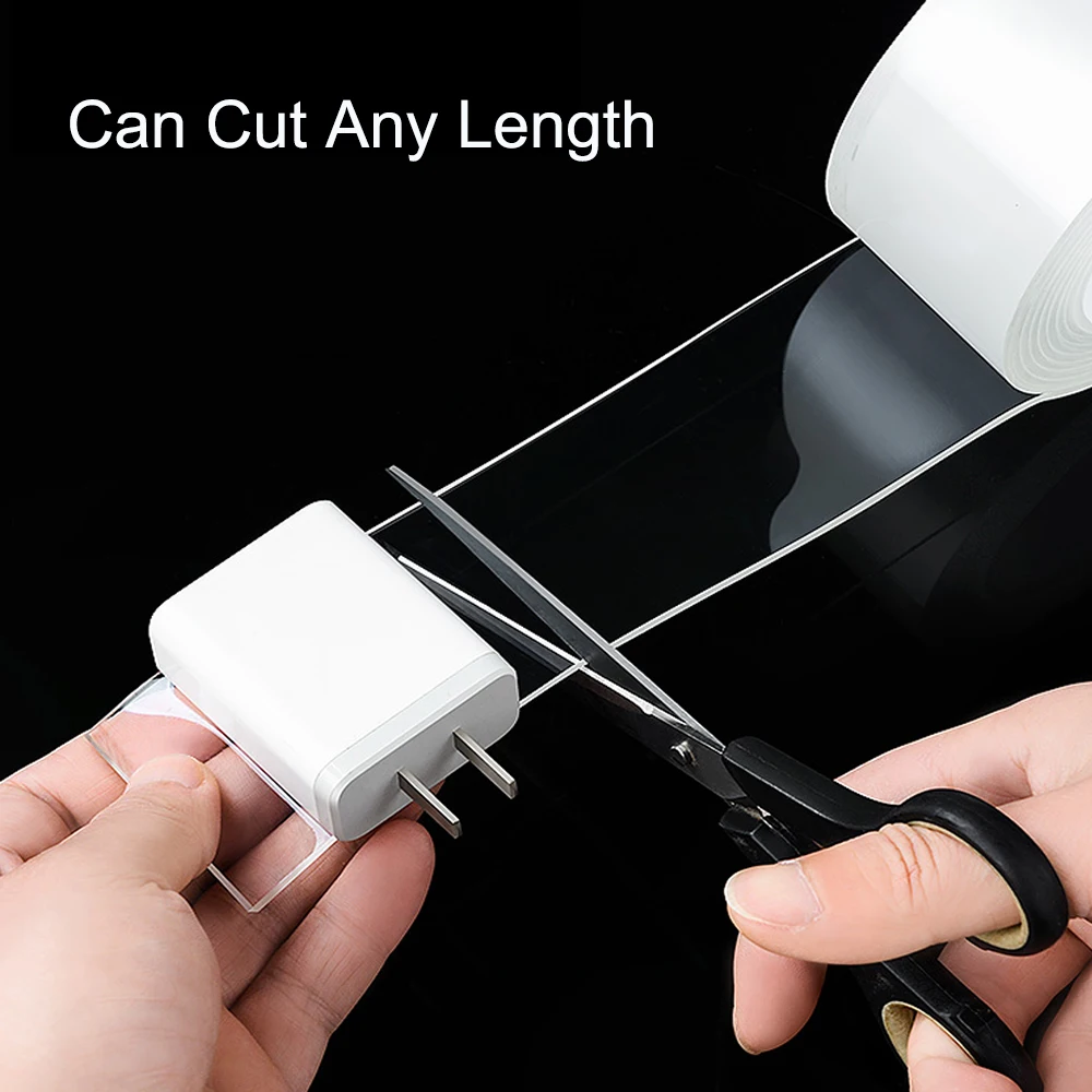 

Clear Magic Nano-tape Washable Reusable Double-Sided Tape Adhesive Nano Traceless Sticker Removable Universal Disks Glue 12 Size