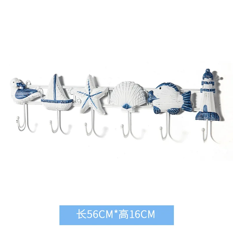 Скандинавская железная вешалка на дверь настенная в морском стиле креативная