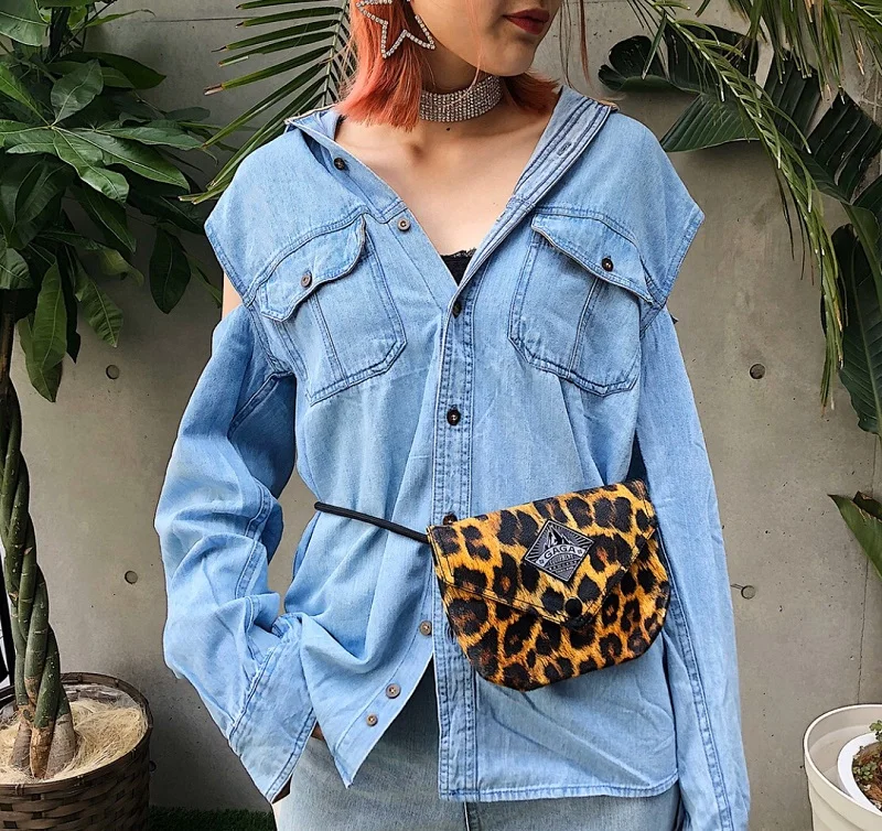 Тайская модная леопардовая унисекс маленькая сумка через плечо с буквенным