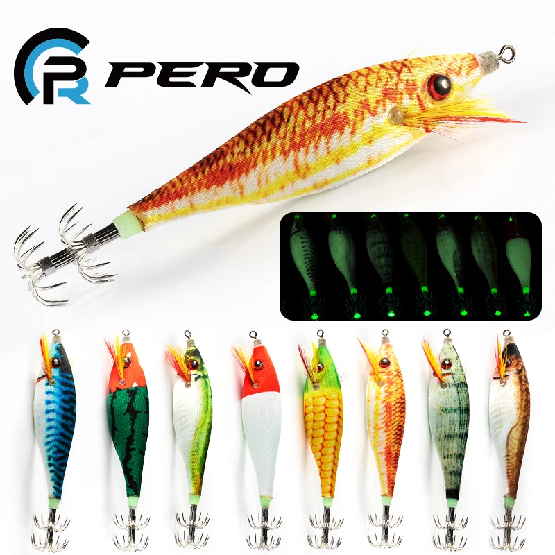 PERO Но 70 мм 10 г приманки для кальмаров медленно прыгающий джиг деревянная приманка