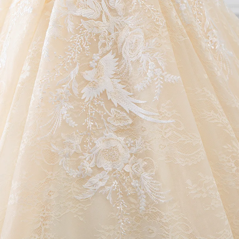 

Off The Shoulder Retro French Hepburn Wedding Dress 2020 New Wedding Bride Main Yarn Female Mori Vintage Trailing Make Look Thin