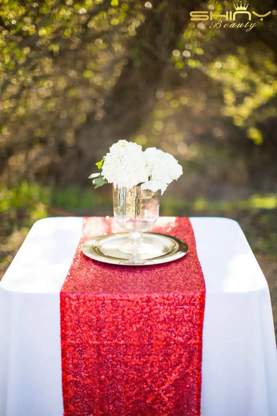 12x72-дюймовый настольный бегун с блестками красные бегуны рождественские