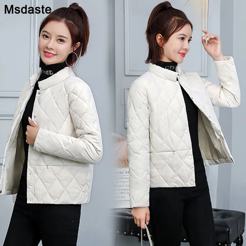 Women Parkas Jackets Winter Lady Casual Short Coats M~3XL Basic Woman Jackets Long Sleeve Female Chaquetas Womens Outwear Coat