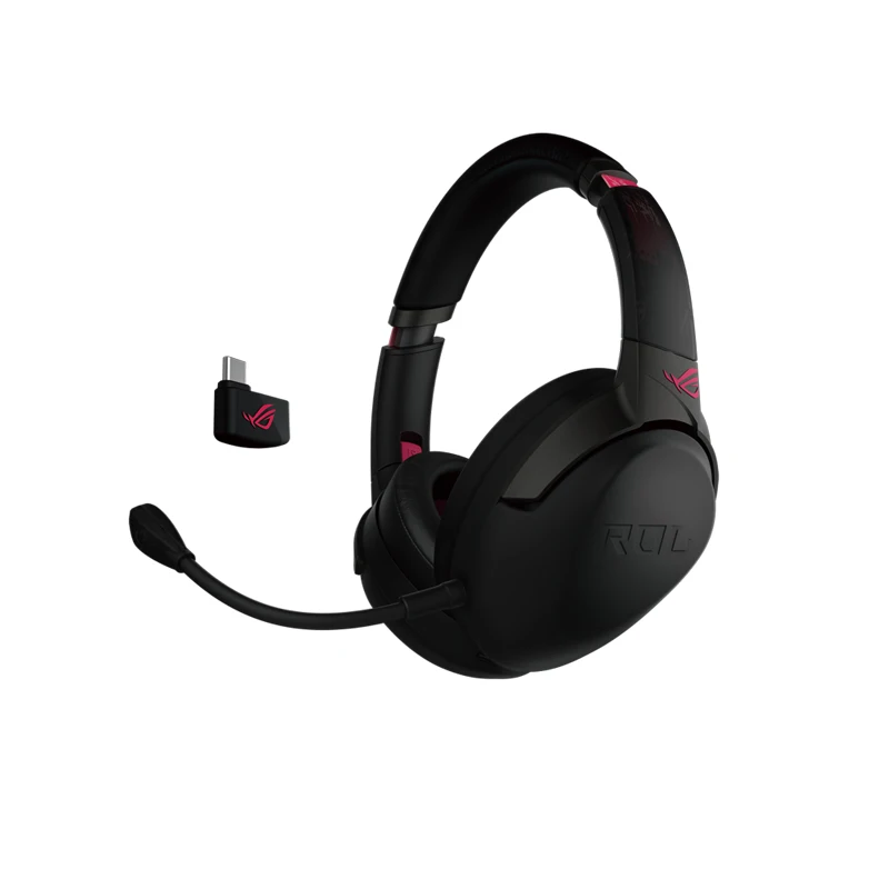 

ASUS ROG STRIX GO 2.4 ELECTRO PUNK USB-C 2.4GHz Wireless Gaming Headset AI noise-cancelling microphone&low-latency performance