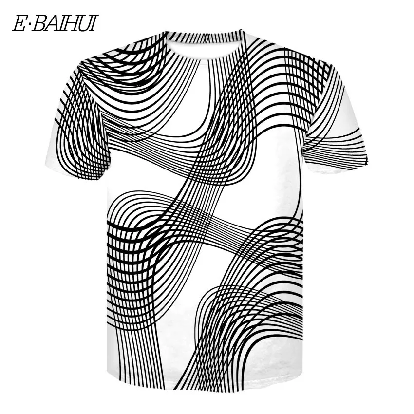 Футболка с короткими рукавами Unisxe черно белая футболка гипнотическим принтом