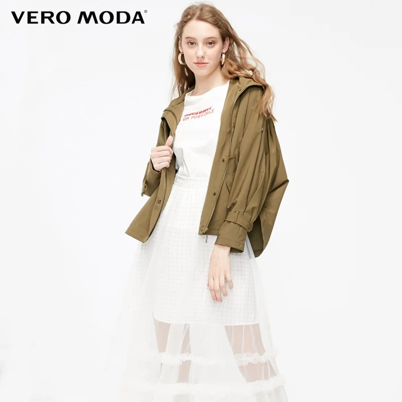 Женский плащ-Тренч с рукавами летучая мышь капюшоном весна-лето Vero Moda | 319117505